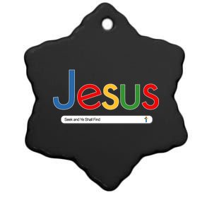 Search Jesus Seek And Ye Shall Find Ceramic Star Ornament