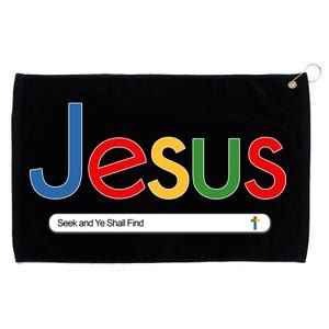 Search Jesus Seek And Ye Shall Find Grommeted Golf Towel