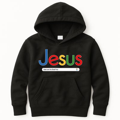 Search Jesus Seek And Ye Shall Find Kids Hoodie