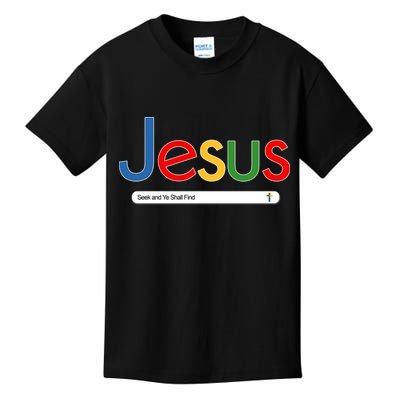 Search Jesus Seek And Ye Shall Find Kids T-Shirt