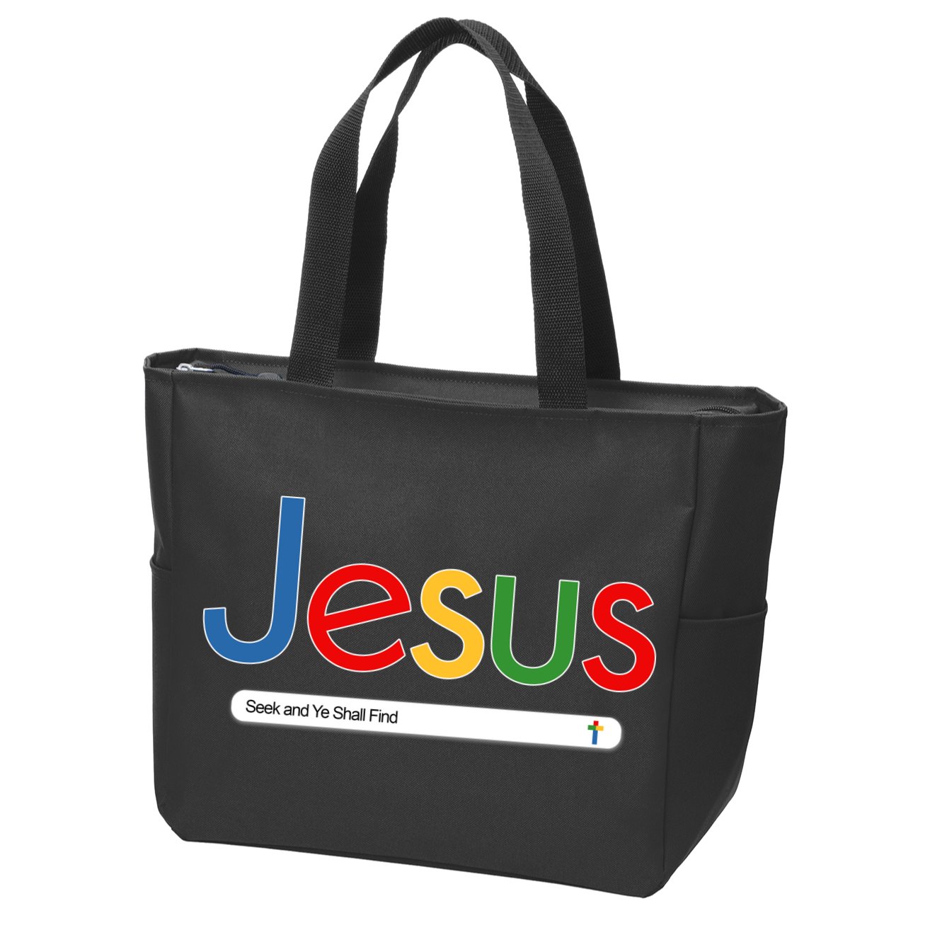 Search Jesus Seek And Ye Shall Find Zip Tote Bag