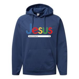 Search Jesus Seek And Ye Shall Find Performance Fleece Hoodie