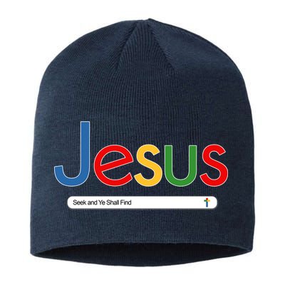 Search Jesus Seek And Ye Shall Find Sustainable Beanie