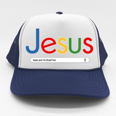 Search Jesus Seek And Ye Shall Find Trucker Hat