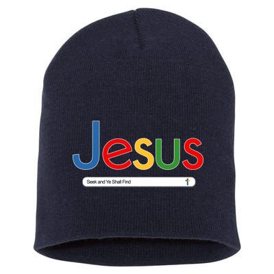 Search Jesus Seek And Ye Shall Find Short Acrylic Beanie