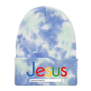 Search Jesus Seek And Ye Shall Find Tie Dye 12in Knit Beanie