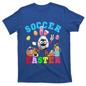 Soccer Easter Bunny Eggs Playing Soccer Costume Player T-Shirt