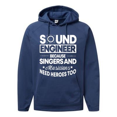 Sound Engineer Because Singers Need Heroes Too Audio Editor Performance Fleece Hoodie