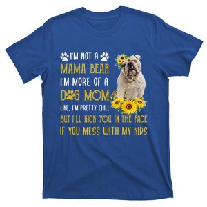 Sunflower English Bulldog Mom Mothers Day Dog Mom Cool Gift T-Shirt