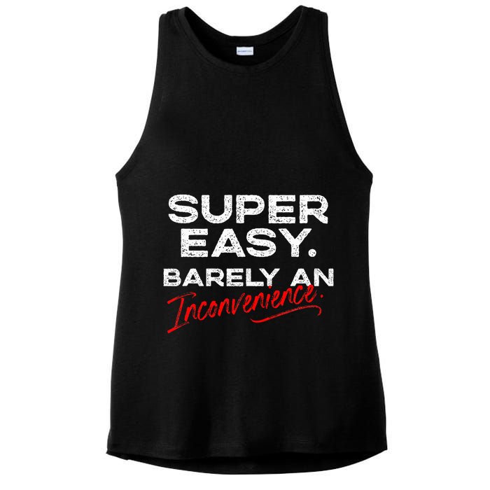 Super Easy Barely An Inconvenience Funny Pitch Meeting Ladies PosiCharge Tri-Blend Wicking Tank