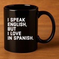 Speak English But I Love In Spanish 11oz C Handle Ceramic Mug
