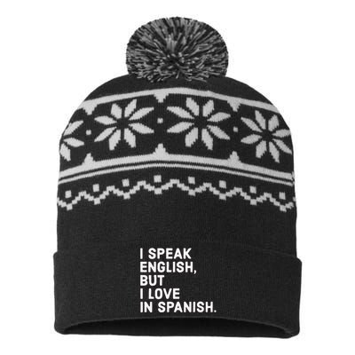 Speak English But I Love In Spanish USA-Made Snowflake Beanie