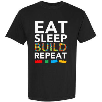 Sleep Eat Build Repeat Building Blocks Bricks Master Builder Garment-Dyed Heavyweight T-Shirt