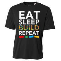 Sleep Eat Build Repeat Building Blocks Bricks Master Builder Cooling Performance Crew T-Shirt