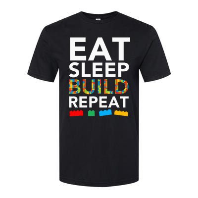 Sleep Eat Build Repeat Building Blocks Bricks Master Builder Softstyle CVC T-Shirt