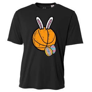 Sports Easter Baskets Basketball Bunny Rabbit Bball Coach Cooling Performance Crew T-Shirt