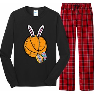 Sports Easter Baskets Basketball Bunny Rabbit Bball Coach Long Sleeve Pajama Set