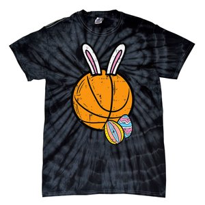 Sports Easter Baskets Basketball Bunny Rabbit Bball Coach Tie-Dye T-Shirt