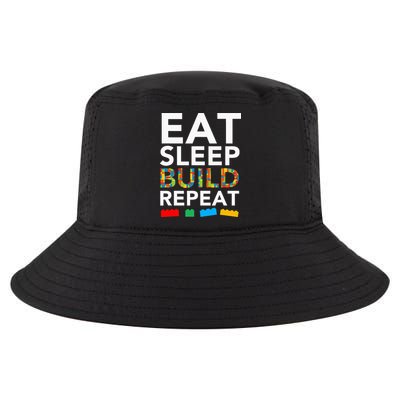 Sleep Eat Build Repeat Building Blocks Cool Comfort Performance Bucket Hat