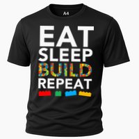 Sleep Eat Build Repeat Building Blocks Cooling Performance Crew T-Shirt