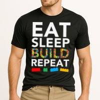 Sleep Eat Build Repeat Building Blocks Cooling Performance Crew T-Shirt