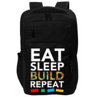 Sleep Eat Build Repeat Building Blocks Impact Tech Backpack