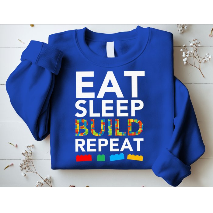 Sleep Eat Build Repeat Building Blocks Sweatshirt