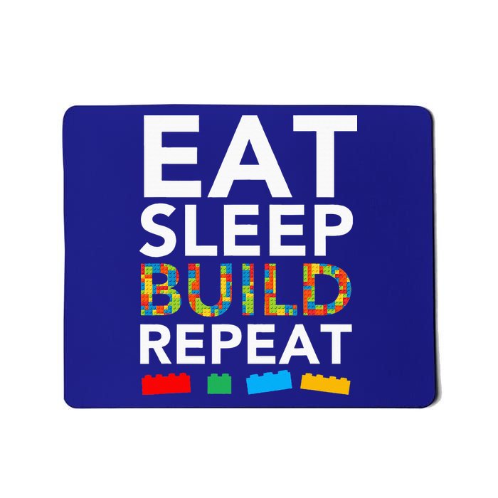 Sleep Eat Build Repeat Building Blocks Mousepad