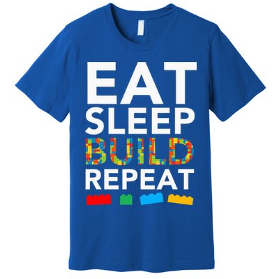 Sleep Eat Build Repeat Building Blocks Premium T-Shirt