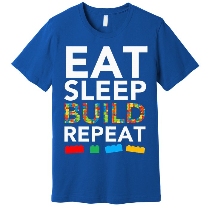 Sleep Eat Build Repeat Building Blocks Premium T-Shirt