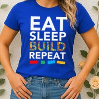 Sleep Eat Build Repeat Building Blocks Women's T-Shirt