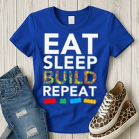 Sleep Eat Build Repeat Building Blocks Women's T-Shirt