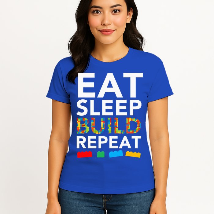 Sleep Eat Build Repeat Building Blocks Women's T-Shirt