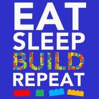 Sleep Eat Build Repeat Building Blocks Women's T-Shirt