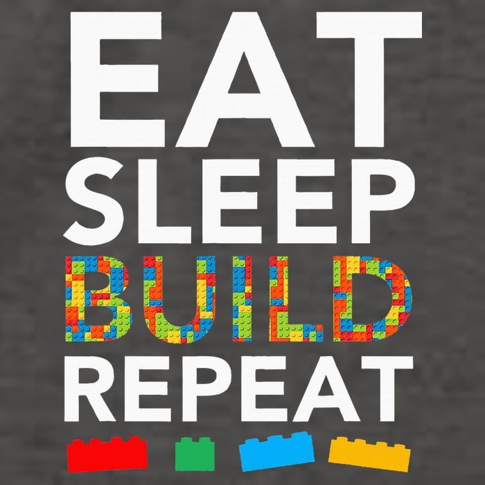 Sleep Eat Build Repeat Building Blocks Vector Backpack