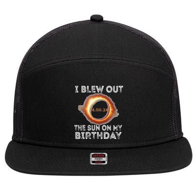 Solar Eclipse Birthday I Blew Out The Sun On My Birthday 7 Panel Mesh Trucker Snapback Hat