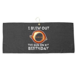 Solar Eclipse Birthday I Blew Out The Sun On My Birthday Large Microfiber Waffle Golf Towel