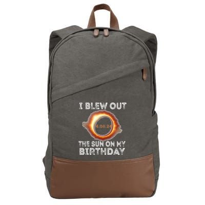 Solar Eclipse Birthday I Blew Out The Sun On My Birthday Cotton Canvas Backpack