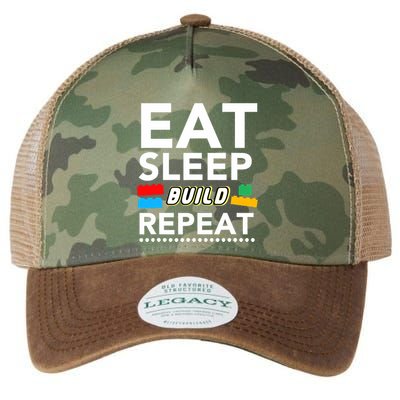 Sleep Eat Build Repeat Building Blocks Bricks Master Builder Legacy Tie Dye Trucker Hat