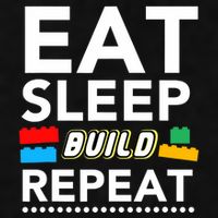 Sleep Eat Build Repeat Building Blocks Bricks Master Builder Ladies PosiCharge Tri-Blend Wicking Tank