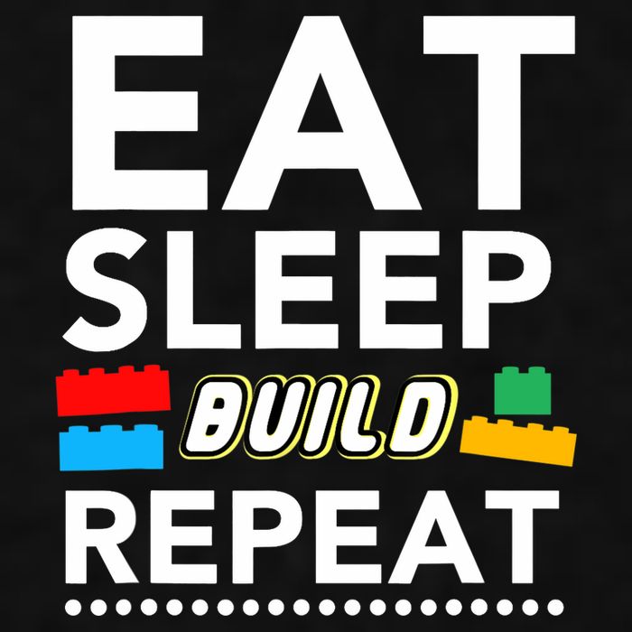 Sleep Eat Build Repeat Building Blocks Bricks Master Builder Ladies PosiCharge Tri-Blend Wicking Tank