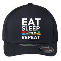 Sleep Eat Build Repeat Building Blocks Bricks Master Builder Flexfit Unipanel Trucker Cap
