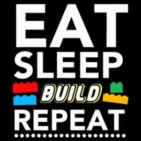 Sleep Eat Build Repeat Building Blocks Bricks Master Builder Flexfit Unipanel Trucker Cap