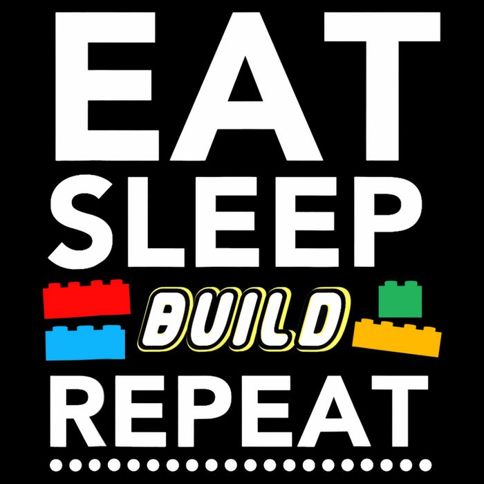 Sleep Eat Build Repeat Building Blocks Bricks Master Builder Flexfit Unipanel Trucker Cap