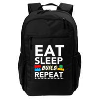 Sleep Eat Build Repeat Building Blocks Bricks Master Builder Backpack