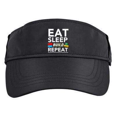Sleep Eat Build Repeat Building Blocks Bricks Master Builder Adult Drive Performance Visor
