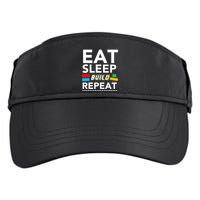 Sleep Eat Build Repeat Building Blocks Bricks Master Builder Adult Drive Performance Visor