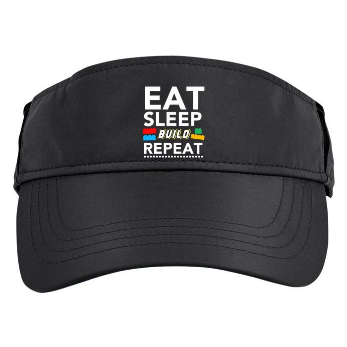 Sleep Eat Build Repeat Building Blocks Bricks Master Builder Adult Drive Performance Visor