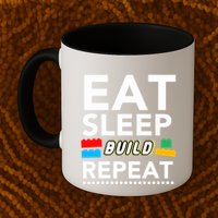 Sleep Eat Build Repeat Building Blocks Bricks Master Builder Mug