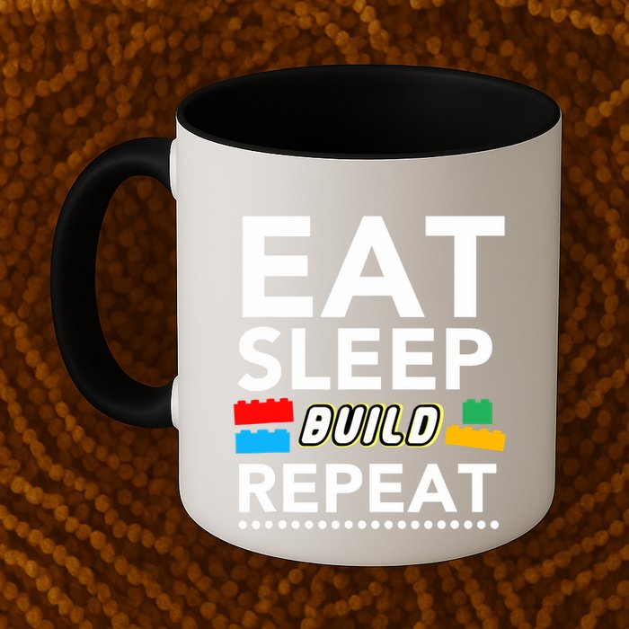 Sleep Eat Build Repeat Building Blocks Bricks Master Builder Mug